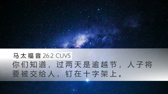马 太 福 音 26:2 CUVS Bible Verse Image