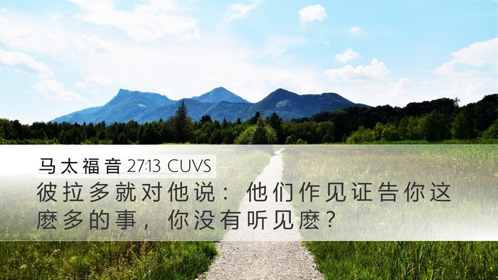 马 太 福 音 27:13 CUVS Bible Verse Image