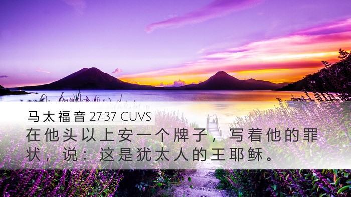 马 太 福 音 27:37 CUVS Bible Verse Image