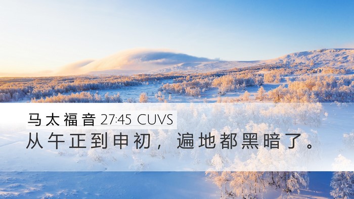 马 太 福 音 27:45 CUVS Bible Verse Image