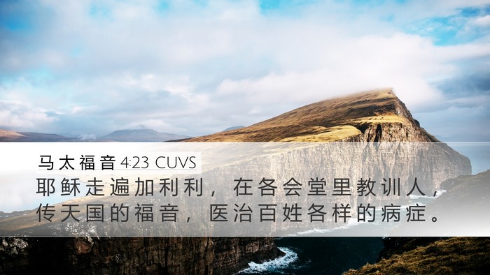 马 太 福 音 4:23 CUVS Bible Verse Image