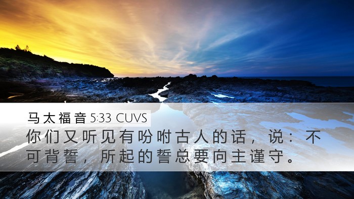 马 太 福 音 5:33 CUVS Bible Verse Image