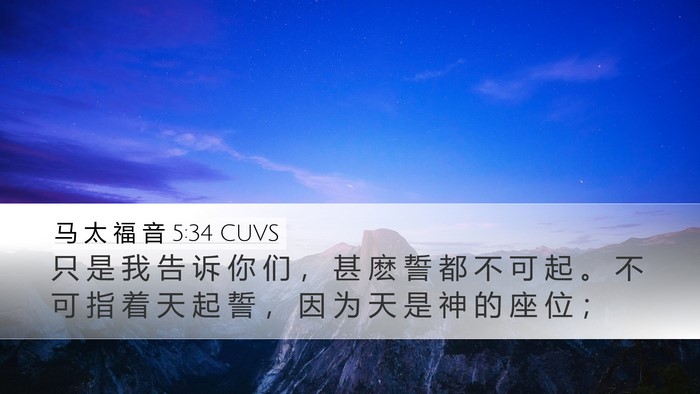 马 太 福 音 5:34 CUVS Bible Verse Image
