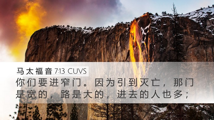 马 太 福 音 7:13 CUVS Bible Verse Image