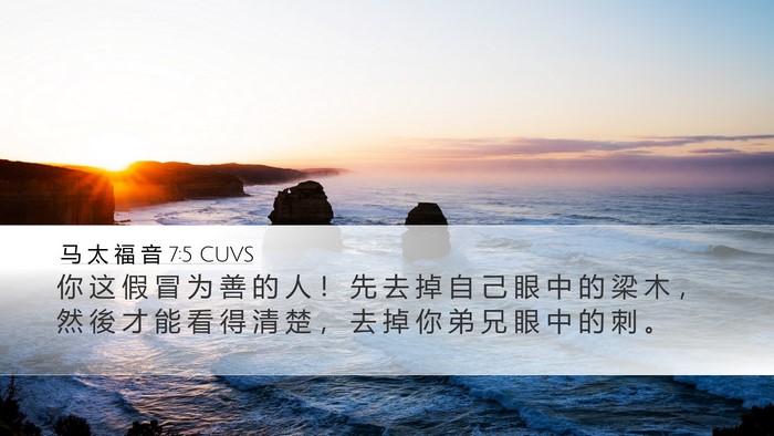 马 太 福 音 7:5 CUVS Bible Verse Image