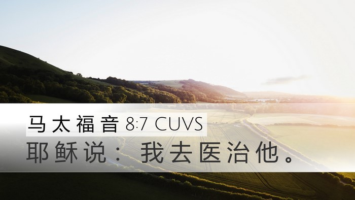马 太 福 音 8:7 CUVS Bible Verse Image