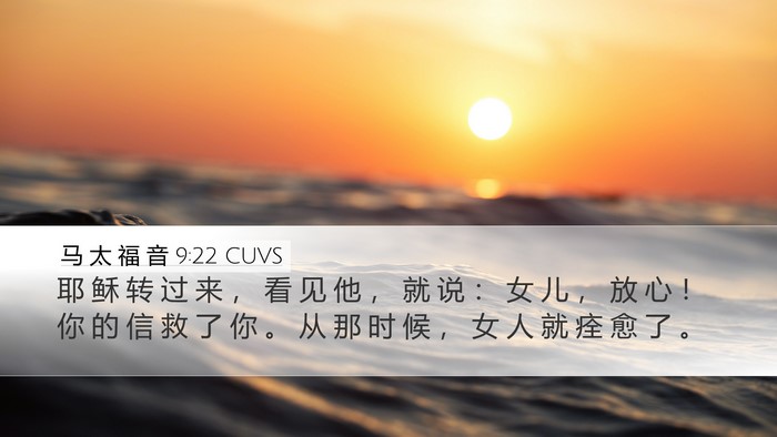 马 太 福 音 9:22 CUVS Bible Verse Image