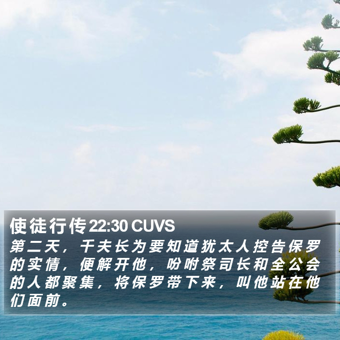 使 徒 行 传 22 Bible Images - 使 徒 行 传 Chapter 22 CUVS Bible Verse Pictures