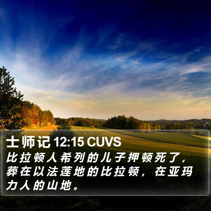 士 师 记 12 Bible Images - 士 师 记 Chapter 12 CUVS Bible Verse Pictures