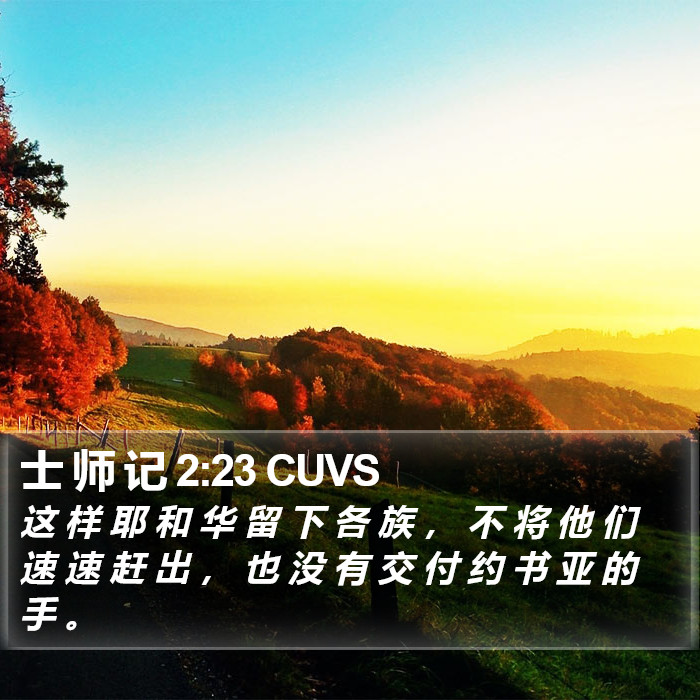 士 师 记 2 Bible Images - 士 师 记 Chapter 2 CUVS Bible Verse Pictures