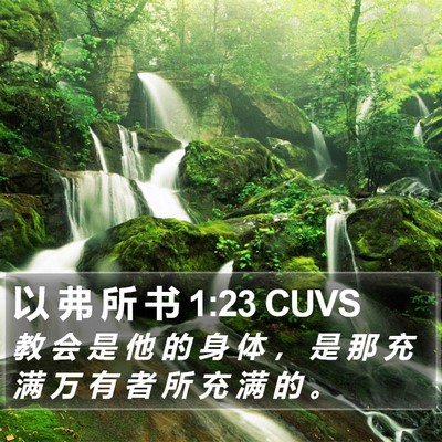 以 弗 所 书 1:23 CUVS Bible Verse Image