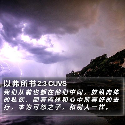 以 弗 所 书 2:3 CUVS Bible Verse Image