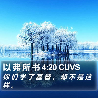 以 弗 所 书 4:20 CUVS Bible Verse Image