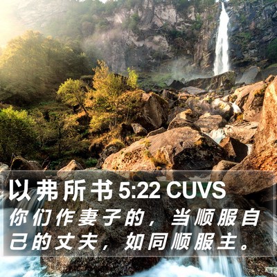 以 弗 所 书 5:22 CUVS Bible Verse Image