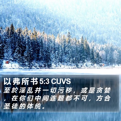 以 弗 所 书 5:3 CUVS Bible Verse Image