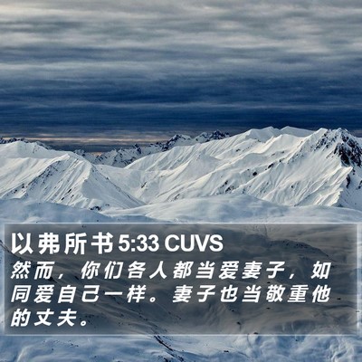 以 弗 所 书 5:33 CUVS Bible Verse Image