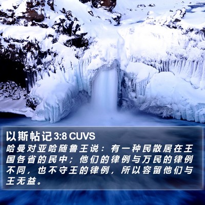 以 斯 帖 记 3:8 CUVS Bible Verse Image