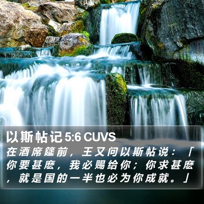 以 斯 帖 记 5:6 CUVS Bible Verse Image
