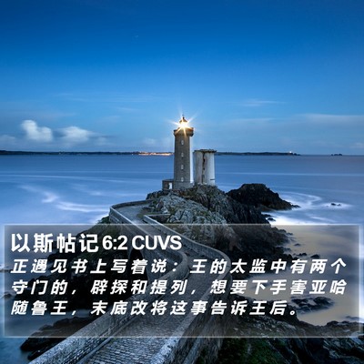以 斯 帖 记 6:2 CUVS Bible Verse Image