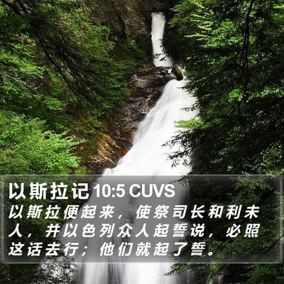 以 斯 拉 记 10:5 CUVS Bible Verse Image