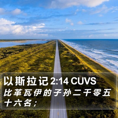 以 斯 拉 记 2:14 CUVS Bible Verse Image