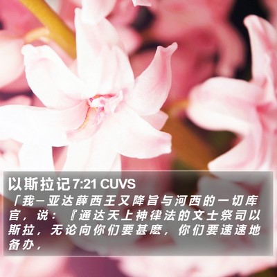 以 斯 拉 记 7:21 CUVS Bible Verse Image