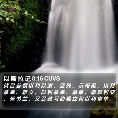以 斯 拉 记 8:16 CUVS Bible Verse Image
