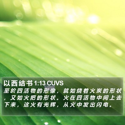 以 西 结 书 1:13 CUVS Bible Verse Image