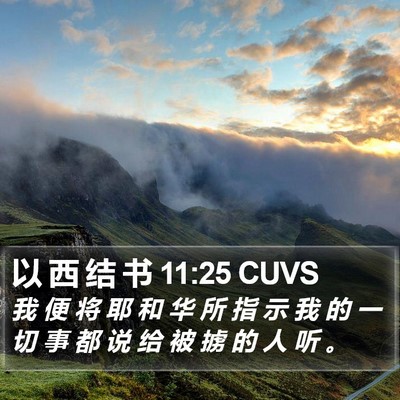 以 西 结 书 11:25 CUVS Bible Verse Image