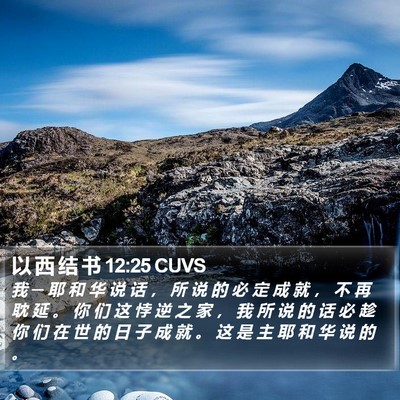 以 西 结 书 12:25 CUVS Bible Verse Image