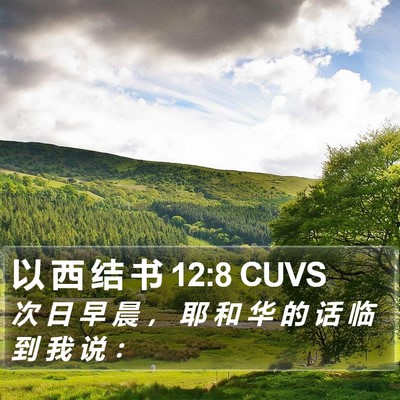 以 西 结 书 12:8 CUVS Bible Verse Image