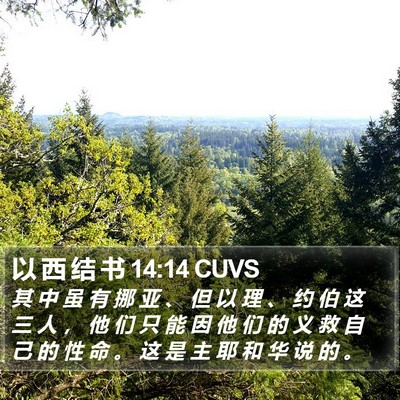 以 西 结 书 14:14 CUVS Bible Verse Image
