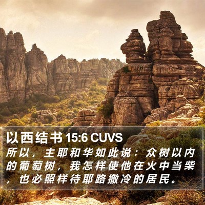 以 西 结 书 15:6 CUVS Bible Verse Image
