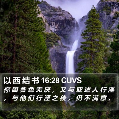 以 西 结 书 16:28 CUVS Bible Verse Image