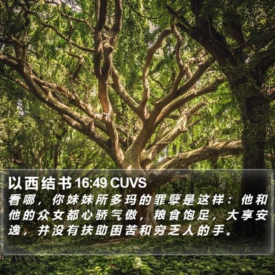 以 西 结 书 16:49 CUVS Bible Verse Image