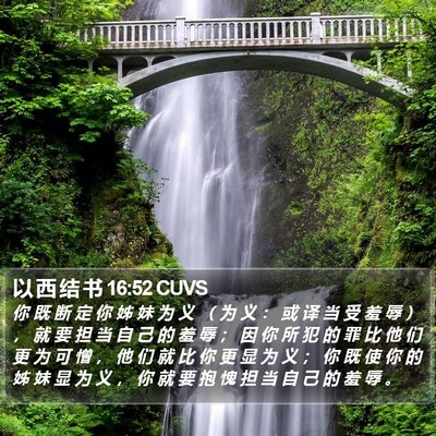 以 西 结 书 16:52 CUVS Bible Verse Image