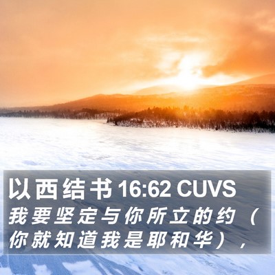 以 西 结 书 16:62 CUVS Bible Verse Image