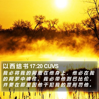 以 西 结 书 17:20 CUVS Bible Verse Image