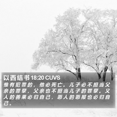 以 西 结 书 18:20 CUVS Bible Verse Image