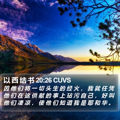 以 西 结 书 20:26 CUVS Bible Verse Image