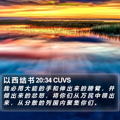 以 西 结 书 20:34 CUVS Bible Verse Image