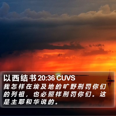 以 西 结 书 20:36 CUVS Bible Verse Image