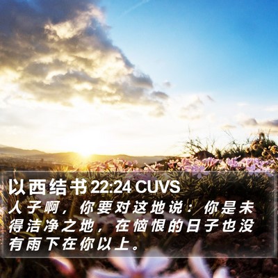 以 西 结 书 22:24 CUVS Bible Verse Image