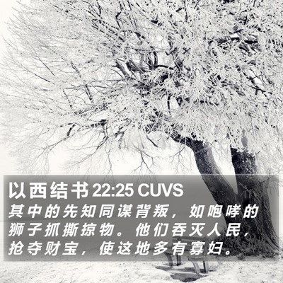 以 西 结 书 22:25 CUVS Bible Verse Image