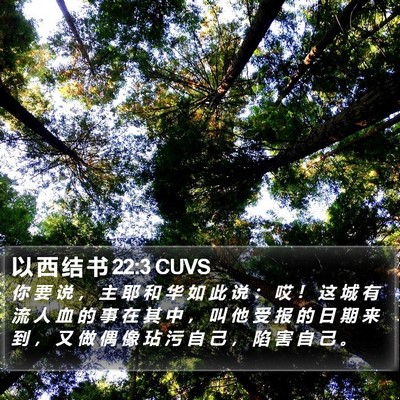 以 西 结 书 22:3 CUVS Bible Verse Image