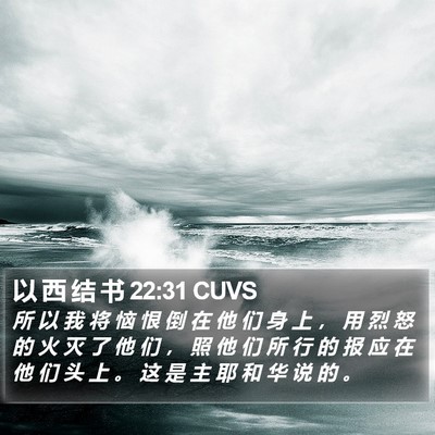 以 西 结 书 22:31 CUVS Bible Verse Image