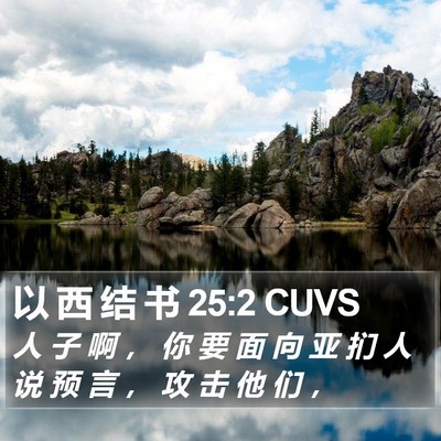 以 西 结 书 25:2 CUVS Bible Verse Image