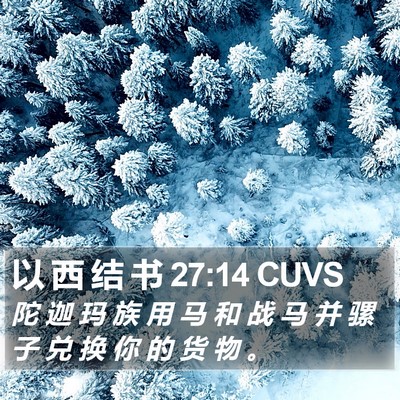 以 西 结 书 27:14 CUVS Bible Verse Image