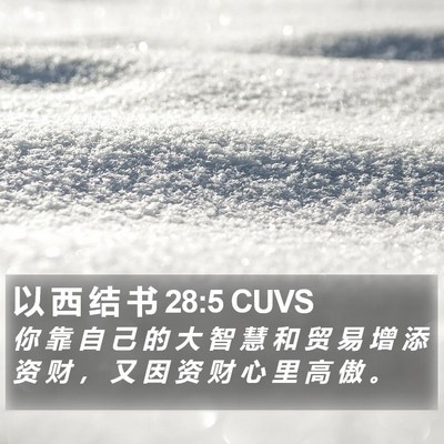 以 西 结 书 28:5 CUVS Bible Verse Image