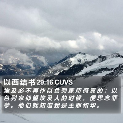 以 西 结 书 29:16 CUVS Bible Verse Image